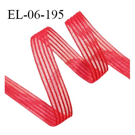 Elastique 6 mm haut de gamme lingerie et autres couleur rouge élastique fin et souple allongement +150% prix au mètre