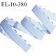 Elastique picot lingerie 10 mm haut de gamme couleur bleu pastel largeur 10 mm + 2 mm de picots allongement + 150% prix au mètre