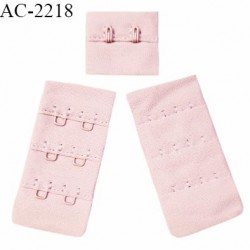 Agrafe 30 mm attache SG haut de gamme couleur rose poudré ou vieux rose clair 3 rangées 2 crochets prix au mètre