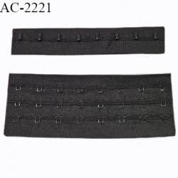 Bande agrafe 15 cm attache SG haut de gamme couleur noir 3 rangées 8 crochets largeur 150 mm hauteur 60 mm prix au mètre