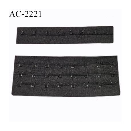 Agrafe 15 cm attache SG haut de gamme couleur noir 3 rangées 8 crochets largeur 150 mm hauteur 60 mm prix au mètre