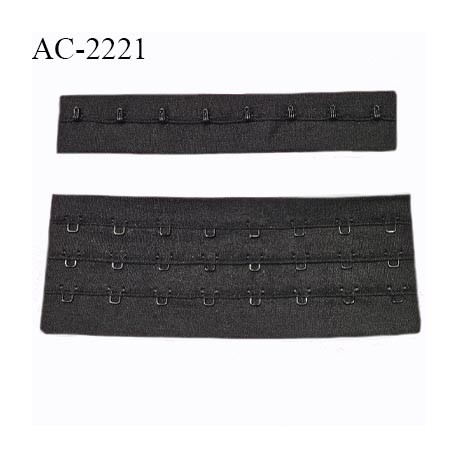 Bande agrafe 15 cm attache SG haut de gamme couleur noir 3 rangées 8 crochets largeur 150 mm hauteur 60 mm prix au mètre