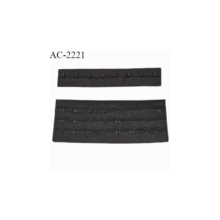 Bande agrafe 15 cm attache SG haut de gamme couleur noir 3 rangées 8 crochets largeur 150 mm hauteur 60 mm prix au mètre