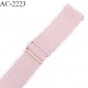 Bretelle lingerie picot SG 10 mm très haut de gamme avec 2 barrettes couleur rose poudré ou vieux rose clair prix à la pièce