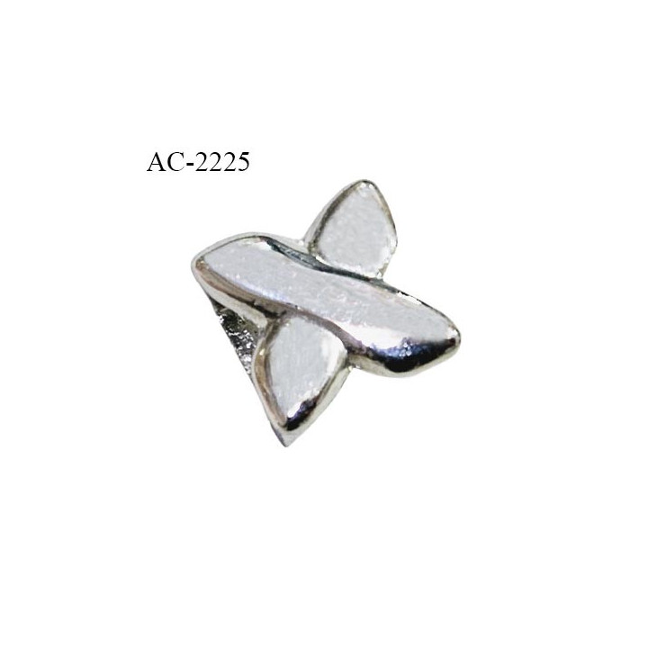 Accessoire décor ornement lingerie et autres en métal couleur argent largeur 9 mm prix à l'unité