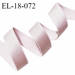 Elastique 18 mm lingerie haut de gamme couleur rose poudré ou vieux rose clair brillant doux au toucher prix au mètre