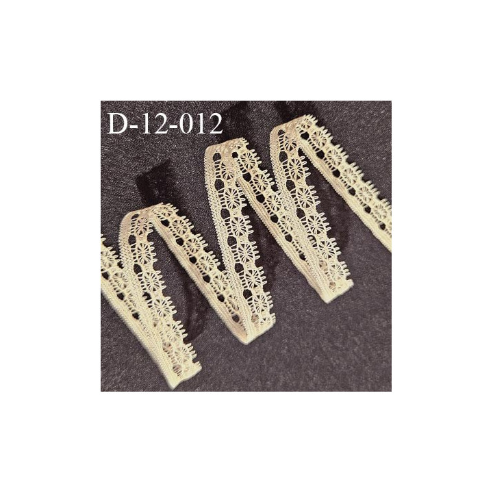 Dentelle 10 mm non extensible couleur chair ou pêche clair fabriquée en France largeur 10 mm prix au mètre