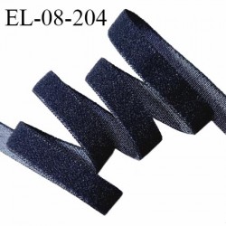 Elastique 8 mm lingerie élastique fin style velours couleur bleu marine allongement +200% prix au mètre