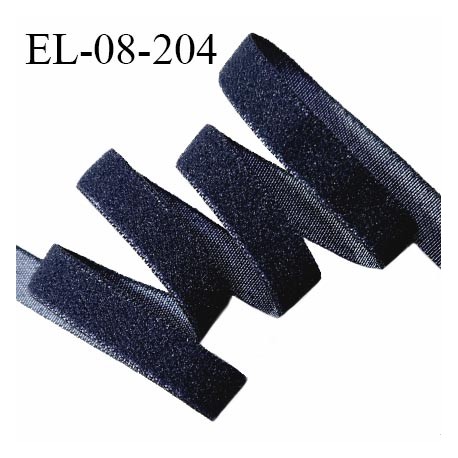 Elastique 8 mm lingerie élastique fin style velours couleur bleu marine allongement +200% prix au mètre