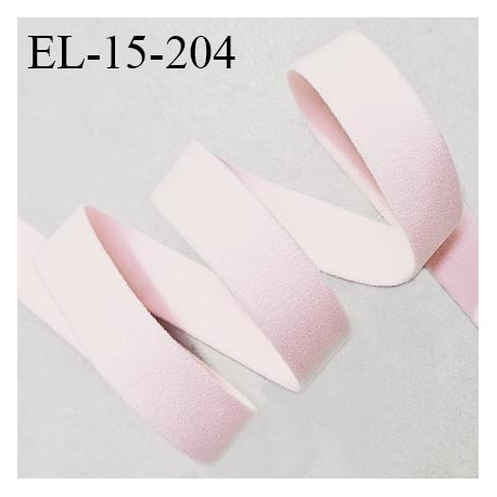 Elastique 15 mm lingerie haut de gamme couleur rose pastel bonne élasticité doux au toucher prix au mètre