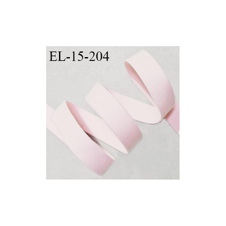 Elastique 15 mm lingerie haut de gamme couleur rose pastel bonne élasticité doux au toucher prix au mètre