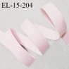 Elastique 15 mm lingerie haut de gamme couleur rose pastel bonne élasticité doux au toucher prix au mètre