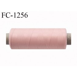 Bobine de fil 500 m mousse polyester n° 110 polyester couleur rose longueur 500 mètres bobiné en France