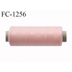 Bobine de fil 500 m mousse polyester n° 110 polyester couleur rose longueur 500  mètres bobiné en France