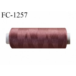 Bobine de fil 500 m mousse polyester n° 110 polyester couleur cuivre rouge longueur 500 mètres bobiné en France