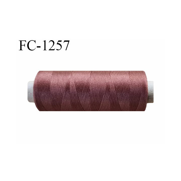 Bobine de fil 500 m mousse polyester n° 110 polyester couleur cuivre rouge longueur 500  mètres bobiné en France