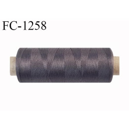 Bobine de fil 500 m mousse polyester n° 110 polyester couleur gris ardoise longueur 500  mètres bobiné en France