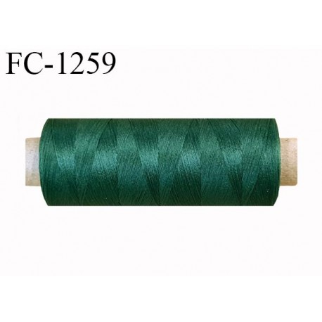 Bobine de fil 500 m mousse polyester n° 110 polyester couleur vert longueur 500  mètres bobiné en France