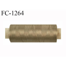 Bobine de fil 500 m mousse polyester n° 110 polyester couleur bronze kaki longueur 500  mètres bobiné en France