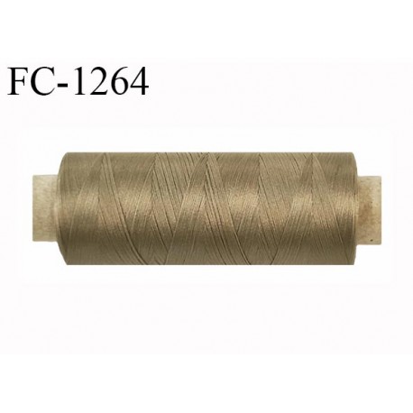 Bobine de fil 500 m mousse polyester n° 110 polyester couleur bronze kaki longueur 500 mètres bobiné en France