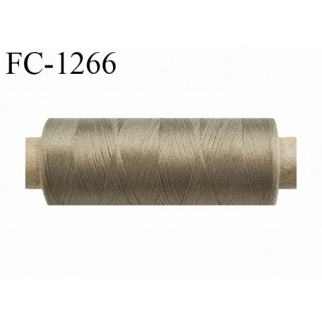 Bobine de fil 500 m mousse polyester n° 160 polyester couleur mastic longueur 500 mètres bobiné en France