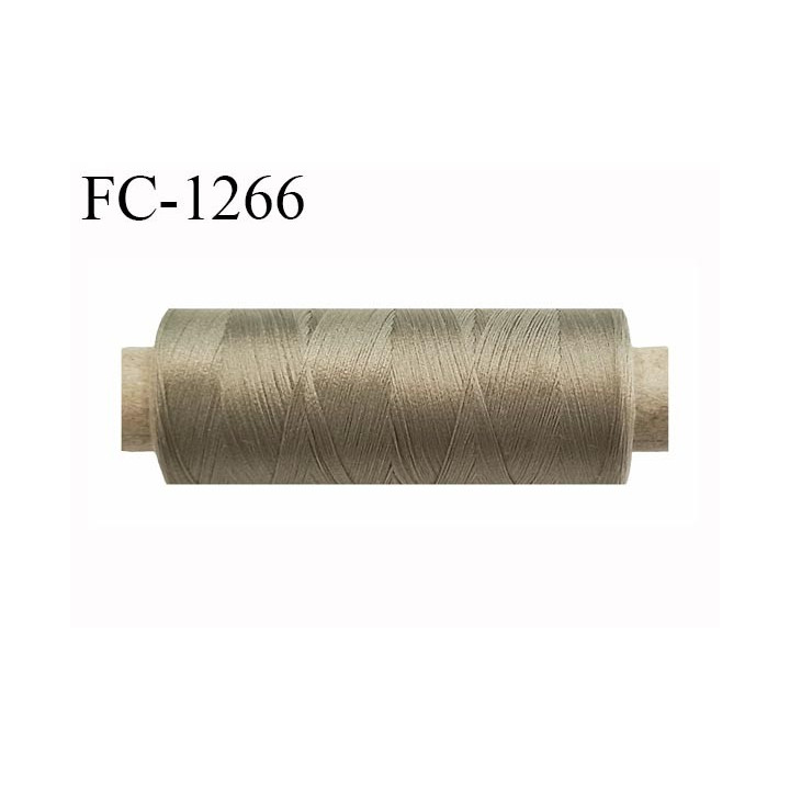 Bobine de fil 500 m mousse polyester n° 160 polyester couleur mastic longueur 500  mètres bobiné en France