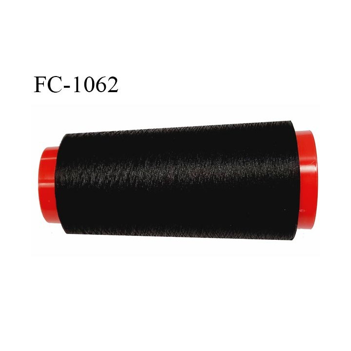 Cone 2000 mètres de fil mousse polyester texturé fil n° 150 haut de gamme couleur noir bobiné en France
