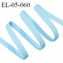 Elastique 5 mm lingerie haut de gamme fabriqué en France couleur bleu largeur 5 mm allongement +180% prix au mètre