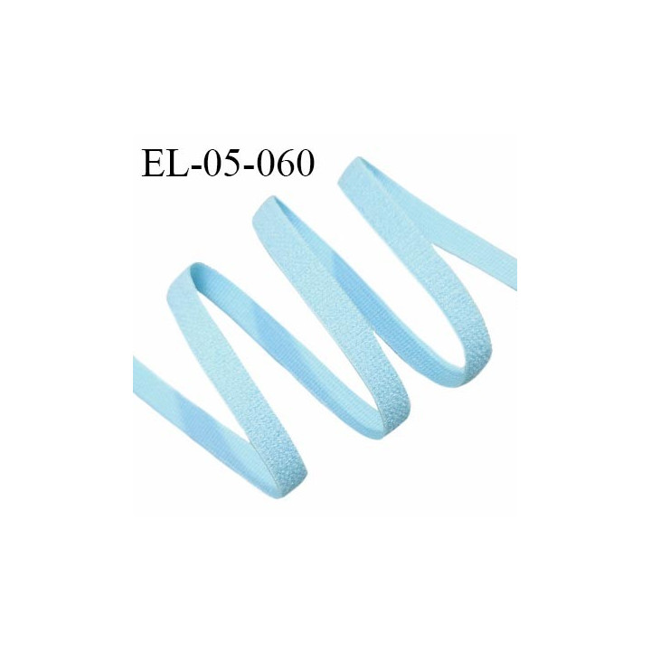 Elastique 5 mm lingerie haut de gamme fabriqué en France couleur bleu largeur 5 mm allongement +180% prix au mètre