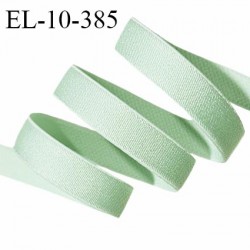 Elastique lingerie 10 mm haut de gamme couleur vert pastel brillant largeur 10 mm allongement +60% prix au mètre