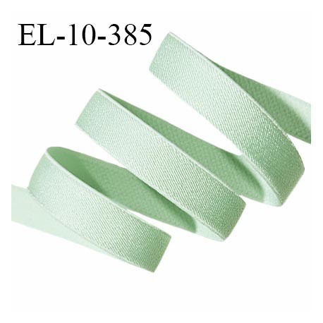 Elastique lingerie 10 mm haut de gamme couleur vert pastel brillant largeur 10 mm allongement +60% prix au mètre