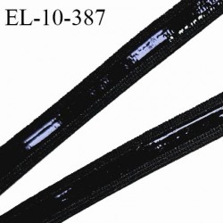 Elastique anti glisse 10 mm lingerie haut de gamme fabriqué en France couleur noir élastique souple prix au mètre