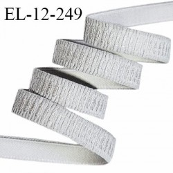 Elastique lingerie 12 mm haut de gamme couleur gris largeur 12 mm allongement +70% prix au mètre