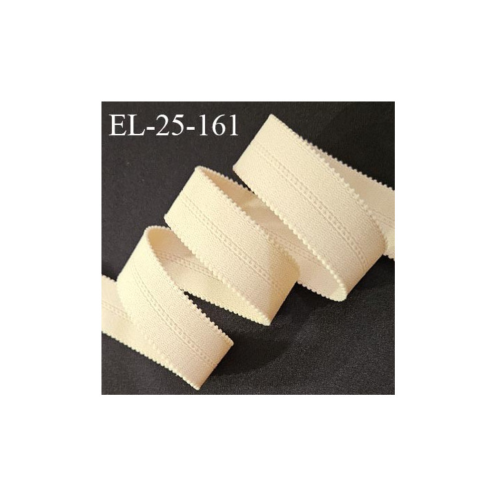 Elastique 25 mm lingerie haut de gamme couleur chair clair bonne élasticité très doux au toucher prix au mètre