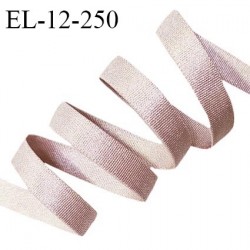 Elastique lingerie 12 mm haut de gamme couleur brume rosée brillant largeur 12 mm très doux au toucher prix au mètre