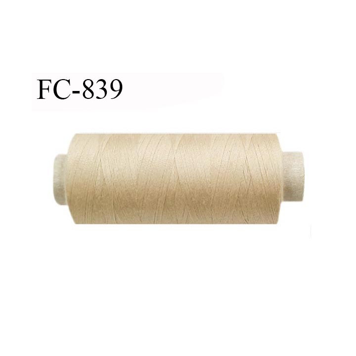 Bobine 1000 m fil Polyester n° 120 beige 1000 mètres fil européen bobiné en Europe ou France certifié oeko tex