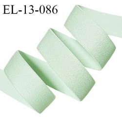 Elastique 13 mm lingerie couleur vert pastel brillant allongement +50% largeur 13 mm prix au mètre