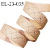 Elastique 23 mm lingerie haut de gamme couleur marron clair praline bonne élasticité doux au toucher prix au mètre