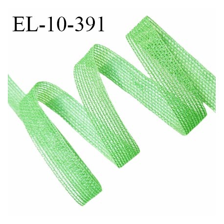 Elastique lingerie 10 mm haut de gamme couleur vert élastique fin et ajouré largeur 10 mm prix au mètre