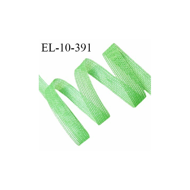 Elastique lingerie 10 mm haut de gamme couleur vert élastique fin et ajouré largeur 10 mm prix au mètre