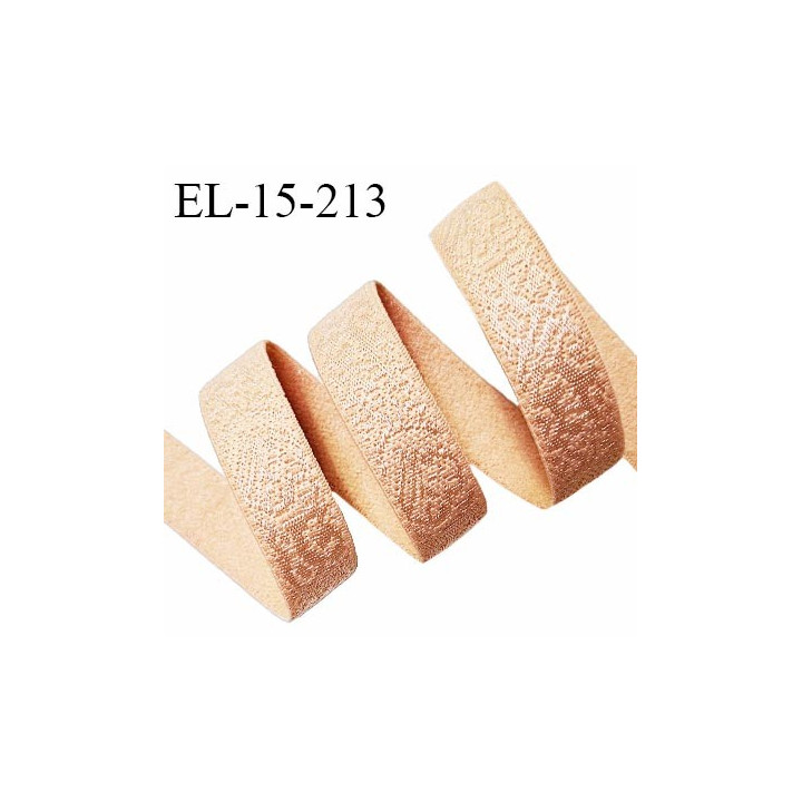 Elastique 15 mm lingerie haut de gamme couleur chair avec motifs bonne élasticité doux au toucher prix au mètre