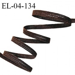 Elastique 4 mm spécial lingerie et couture couleur marron élastique fin et très souple prix au mètre
