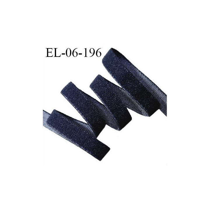 Elastique 6 mm lingerie élastique fin style velours couleur bleu marine allongement +200% prix au mètre