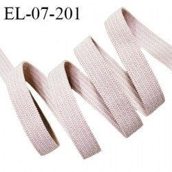 Elastique lingerie 7 mm haut de gamme élastique souple allongement +160% couleur marron glacé largeur 07 mm prix au mètre