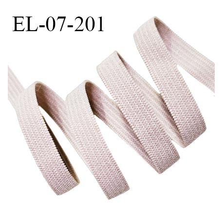 Elastique lingerie 7 mm haut de gamme élastique souple allongement +160% couleur marron glacé largeur 07 mm prix au mètre