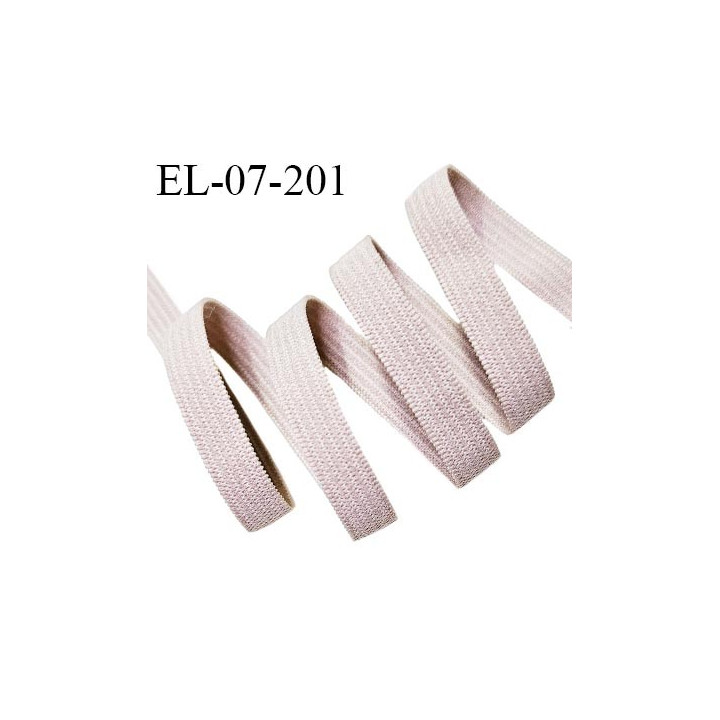 Elastique lingerie 7 mm haut de gamme élastique souple allongement +160% couleur marron glacé largeur 07 mm prix au mètre