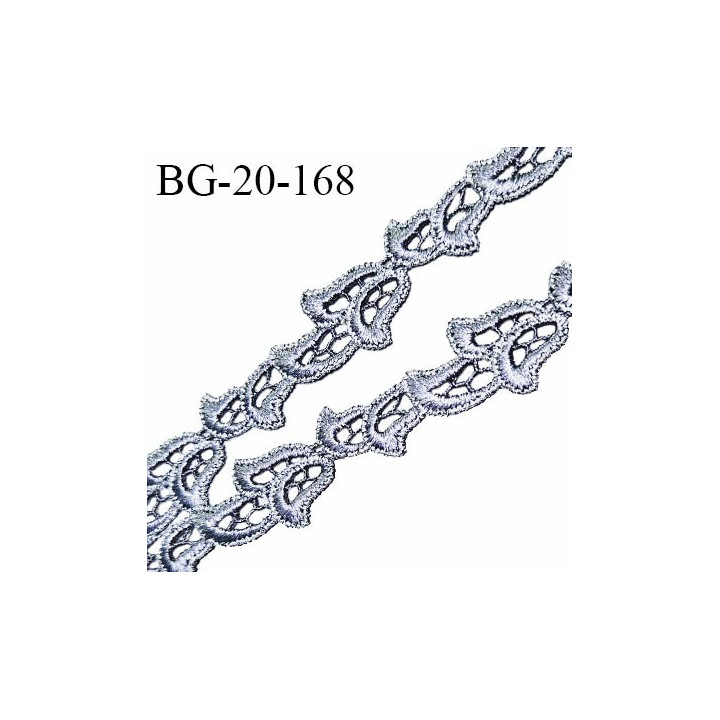 Galon guipure 20 mm couleur bleu gris largeur 20 mm prix au mètre