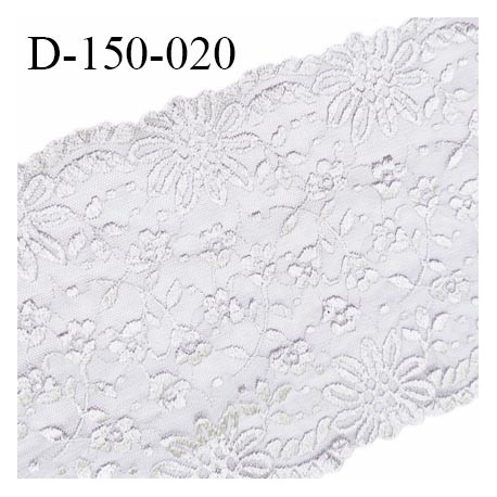 Dentelle broderie 15 cm haut de gamme extensible largeur 15 cm couleur brume rosée prix pour un mètre