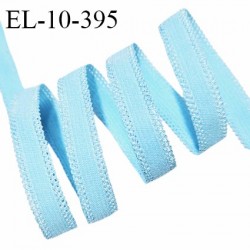 Elastique picot lingerie 10 mm haut de gamme couleur bleu élastique souple et fin allongement +200% largeur 10 mm prix au mètre