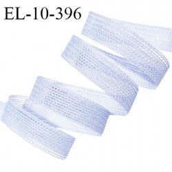 Elastique lingerie 10 mm haut de gamme couleur bleu gris élastique fin et ajouré largeur 10 mm allongement +140% prix au mètre